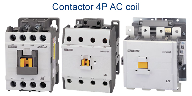 Contactor 4P AC coil