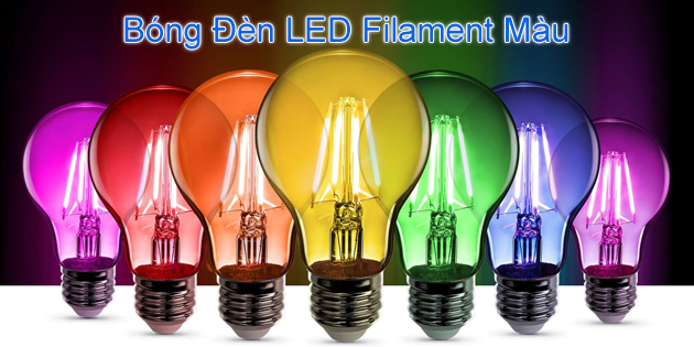 Bóng đèn LED filament màu