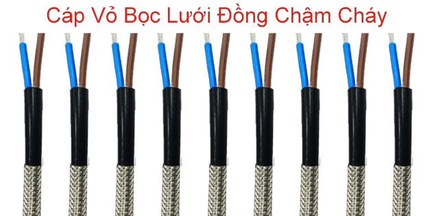 Cáp vỏ bọc lưới đồng chậm cháy