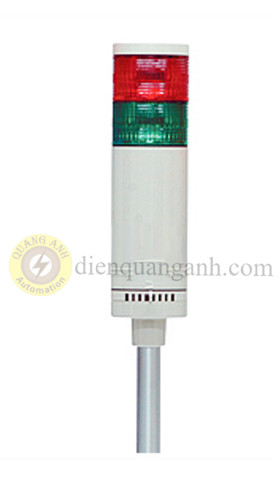 STL060-FA112 - Đèn tín hiệu 2 tầng Ø60 có còi, sáng liên tục, nhấp nháy LED 100~240VAC