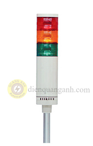STL060-FA113 - Đèn tín hiệu 3 tầng Ø60 có còi, sáng liên tục, nhấp nháy LED 100~240VAC