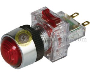 DRP-RD - Đèn báo LED vỏ crôm Ø16, 12~24VDC