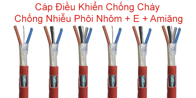 Cáp điều khiển chống cháy, chống nhiễu phôi nhôm + E + Amiăng