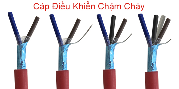 Cáp điều khiển chậm cháy, chống nhiễu phôi nhôm + E