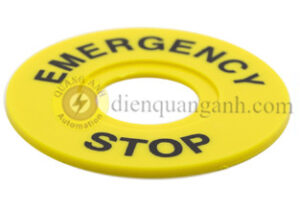 Nhãn nút nhấn Emergency stop phi 22mm