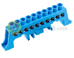 FKG12L-C - Thanh domino bọc nhựa 12 lỗ gắn thanh rail 35mm, dây 2.5~16mm2