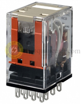 MY4N-J - Relay trung gian 14 chân dẹp 4 cặp tiếp điểm 5A 24VDC