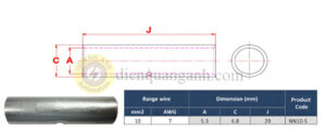 NN10-S - Ống nối đồng mạ thiếc 10mm²