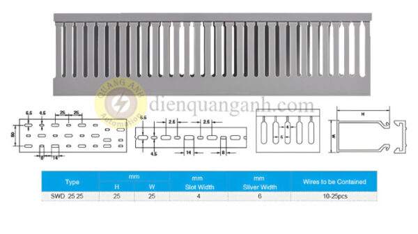 SWD100100 - Máng nhựa 100x100 dài 2 mét