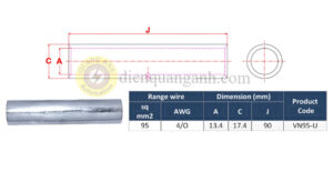 VN95-U - Ống nối đồng cáp ngầm trung thế 30KV