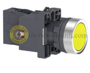 XA2EW35Q1 - Nút nhấn có đèn báo Ø22, 380~400VAC, 1NO, màu vàng