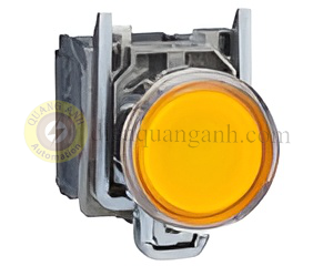 XB4BW35G5 - Nút nhấn nhả Ø22 1NO 1NC LED 48~120VAC màu vàng