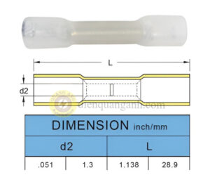BHT0.5 - Cosse nối bọc ống co nhiệt 0.5