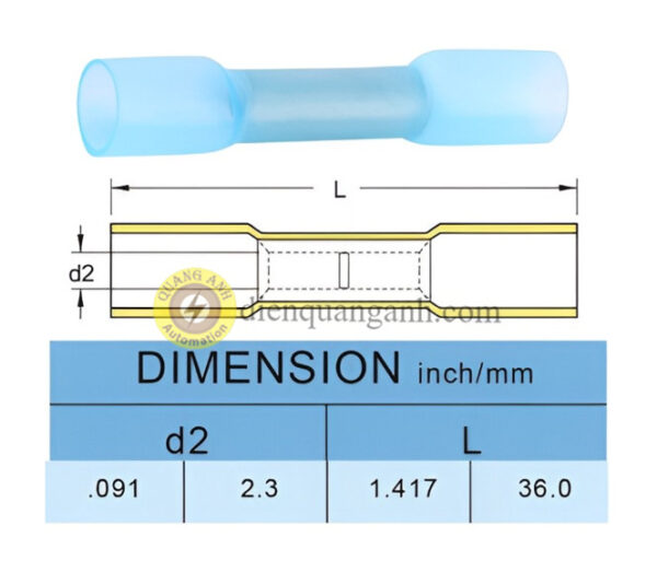 BHT2 - Cosse nối bọc ống co nhiệt 2