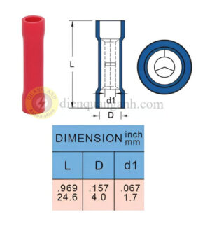 BV1 - Cosse nối bọc nhựa 1