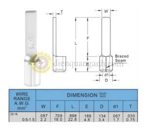 DBN1-18 - Cosse pin dẹp trần 1-18
