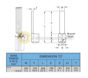 DBN2-18 - Cosse pin dẹp trần 2-18