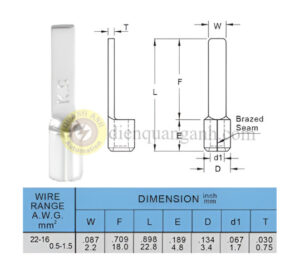 DBNB1-18 - Cosse pin dẹp trần 1-18