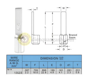 DBNB2-18 - Cosse pin dẹp trần 2-18