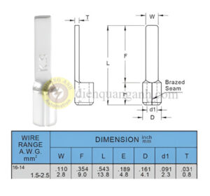 DBNB2-9 - Cosse pin dẹp trần 2-9