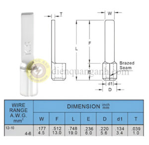 DBNB5-13 - Cosse pin dẹp trần 5-13