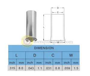 EN0308 - Cosse pin rỗng trần 0308