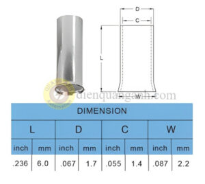 EN1006 - Cosse pin rỗng trần 1006