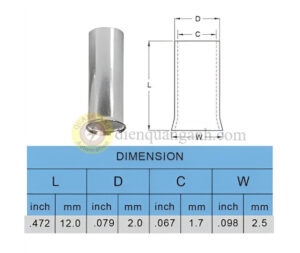 EN1512 - Cosse pin rỗng trần 1512