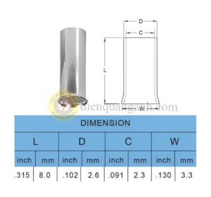 EN2508 - Cosse pin rỗng trần 2508