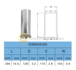 EN4010 - Cosse pin rỗng trần 4010