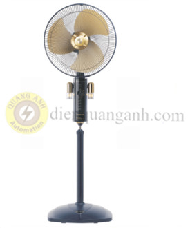 F-407WGO - Quạt đứng màu vàng ánh kim Ø400mm 143~171cm remote đèn ngủ