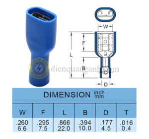 FDFV2-250 - Cosse ngắt phụ cái cách điện hoàn toàn