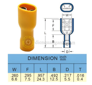 FDFV5-250 - Cosse ngắt phụ cái cách điện hoàn toàn