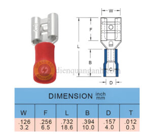 Cosse ngắt phụ cái - có bọc nhựa