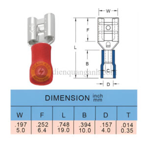 Cosse ngắt phụ cái - có bọc nhựa