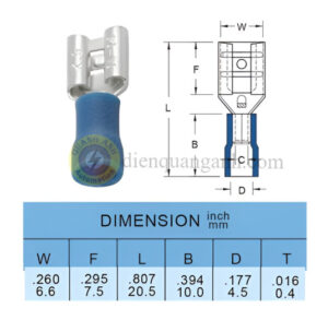 FDV2-250 - Cosse ngắt phụ cái - có bọc nhựa