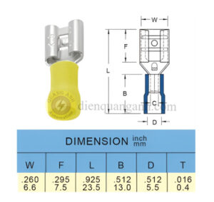 FDV5-250 - Cosse ngắt phụ cái - có bọc nhựa