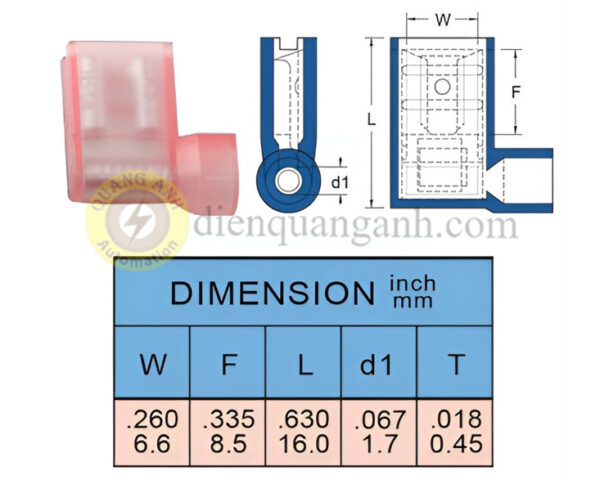 FLDNY1-250 - Cosse nối ngàm