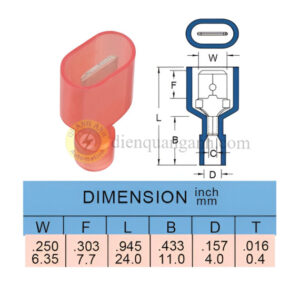 FDFN1-250-CLEAR - Cosse cách điện Nylon cái