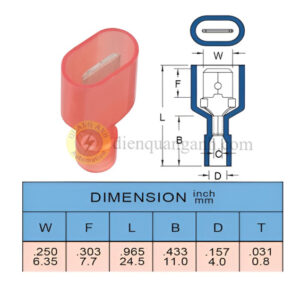 FDFNY1-250 - Cosse ngắt phụ cái cách điện Nylon