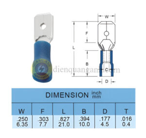 MDV2-250 - Cosse ngắt phụ đực - có bọc nhựa