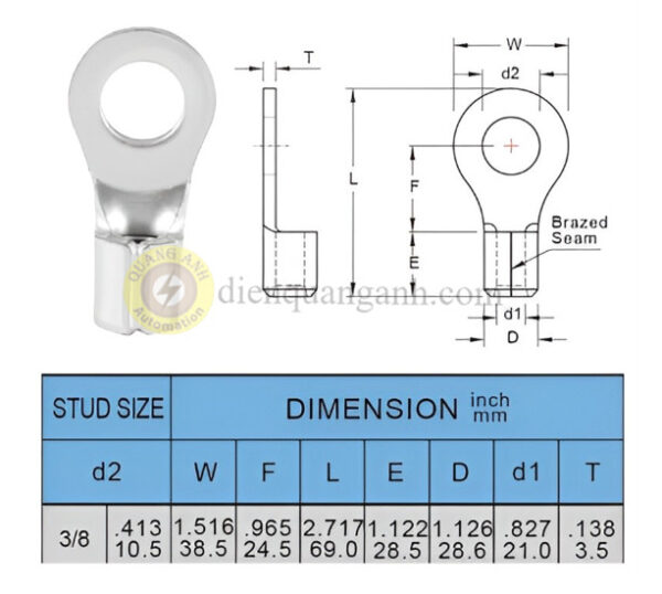 RNB180-10 - Cosse vòng trần 180-10