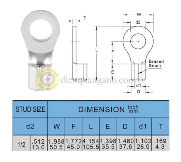 RNBL325-12 - Cosse vòng trần 325-12