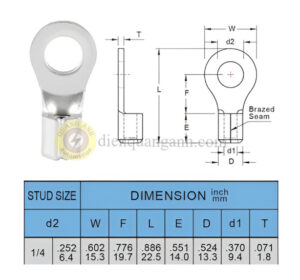 RNBS38-6-90D - Cosse vòng trần 90 Độ 38mm