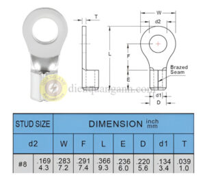 RNBS5-4-90D - Cosse vòng trần 90 Độ 4-6mm