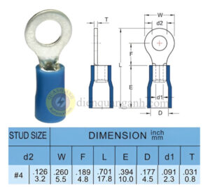 RV2-3.2 - Cosse vòng bọc nhựa 2-3.2