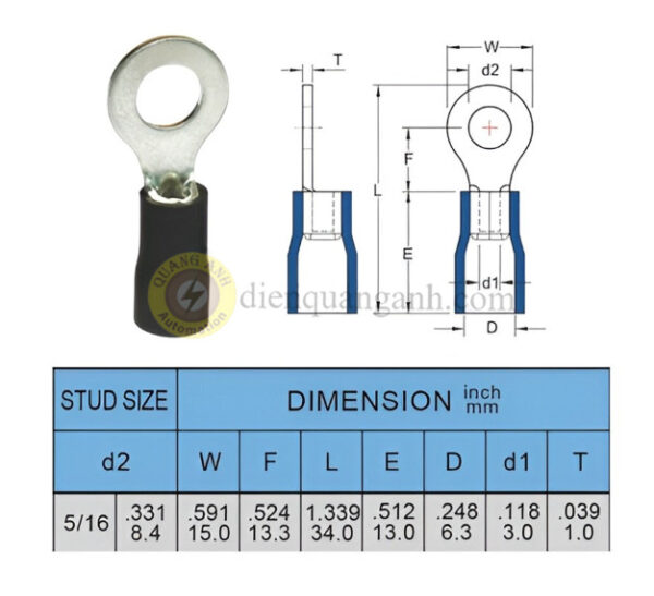 RV3-8 - Cosse vòng bọc nhựa 3-8