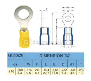 RV5-5 - Cosse vòng bọc nhựa 5-5