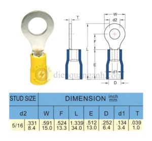 RV5-8 - Cosse vòng bọc nhựa 5-8