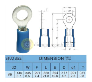 RVL2-3.7 - Cosse vòng bọc nhựa 2-3.7 (L)